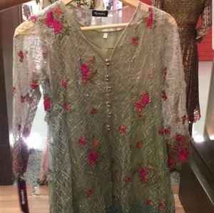 pakistani designer short shirt 3 PC size M